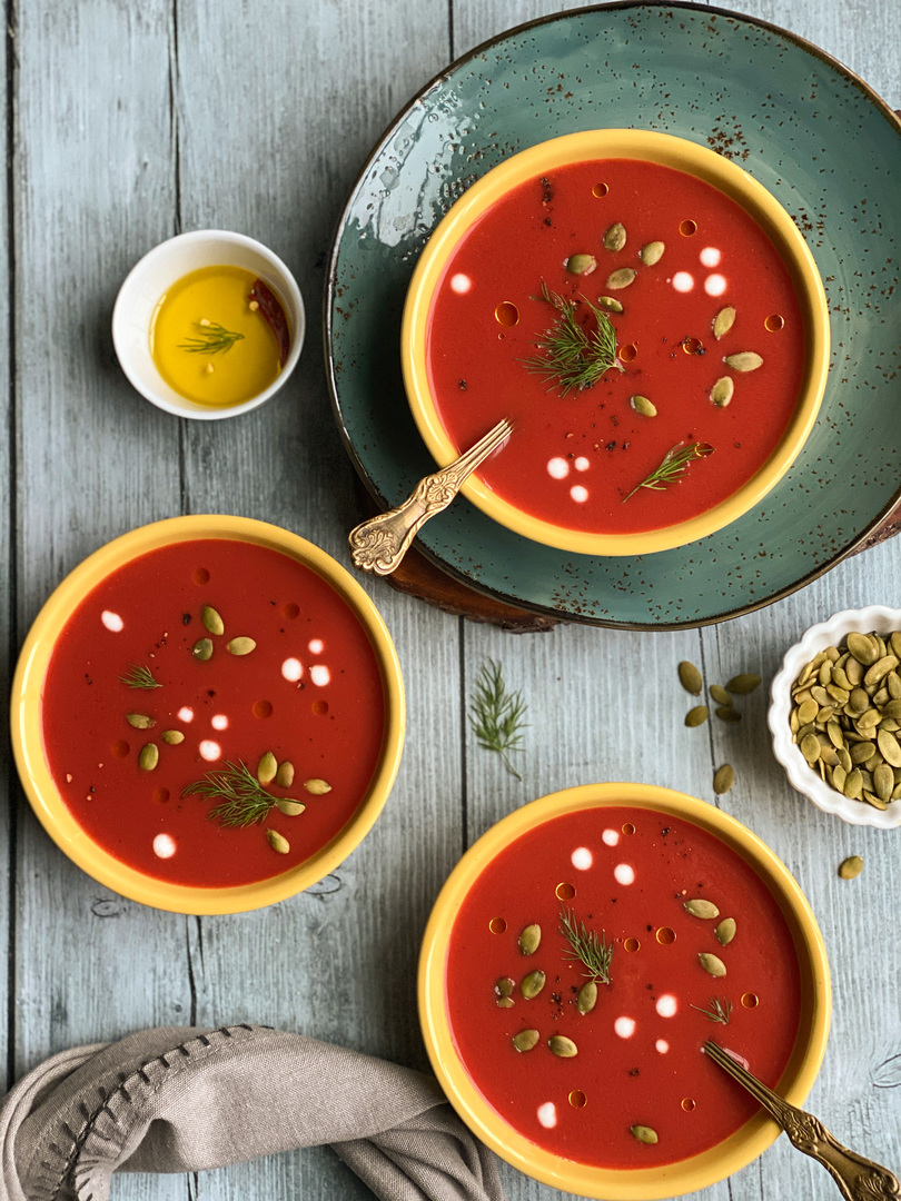 Spiced Beetroot Tomato And Carrot Soup My Masala Box